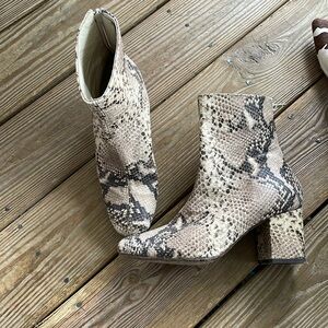 Free People Snake Skin Booties